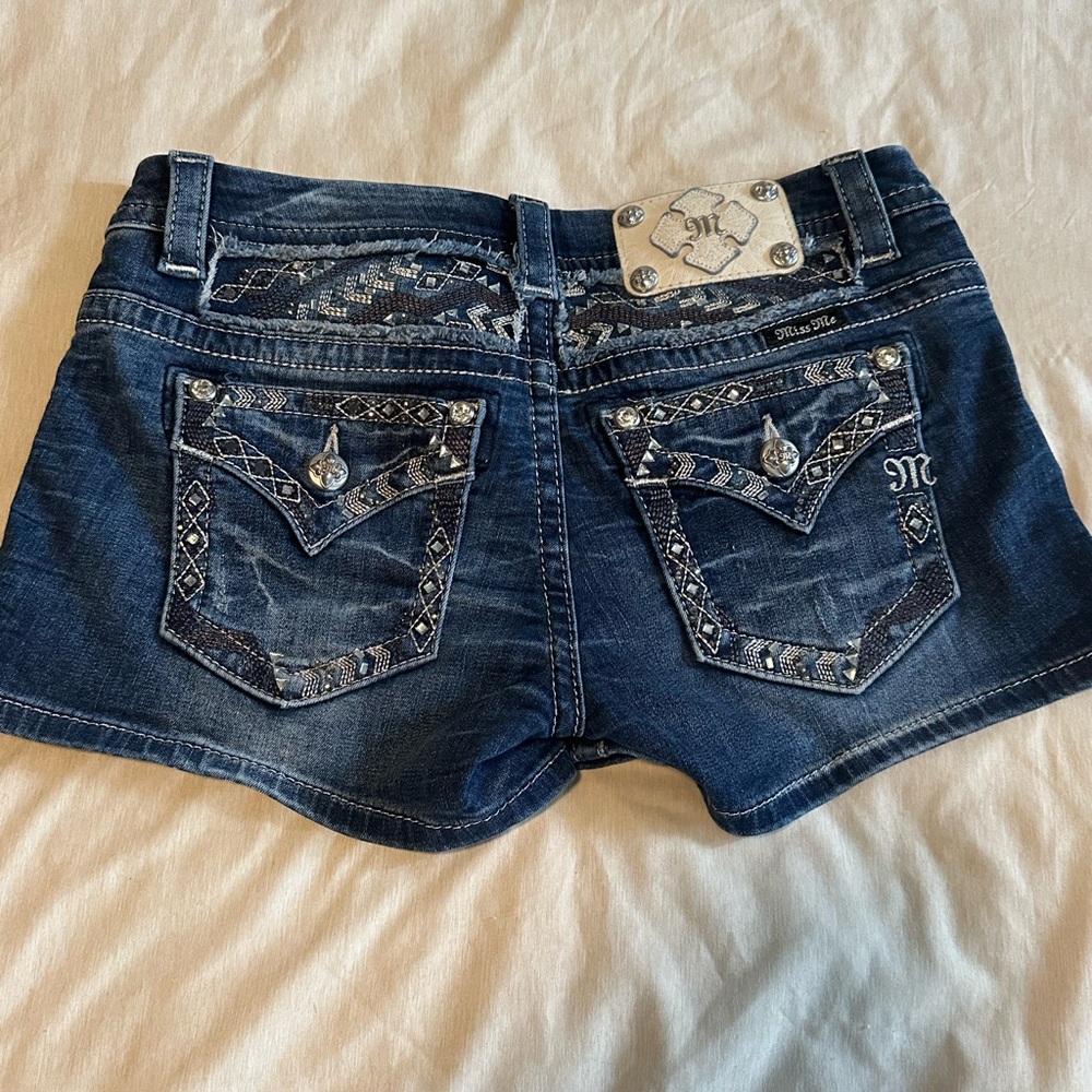Miss Me Blue Denim Shorts